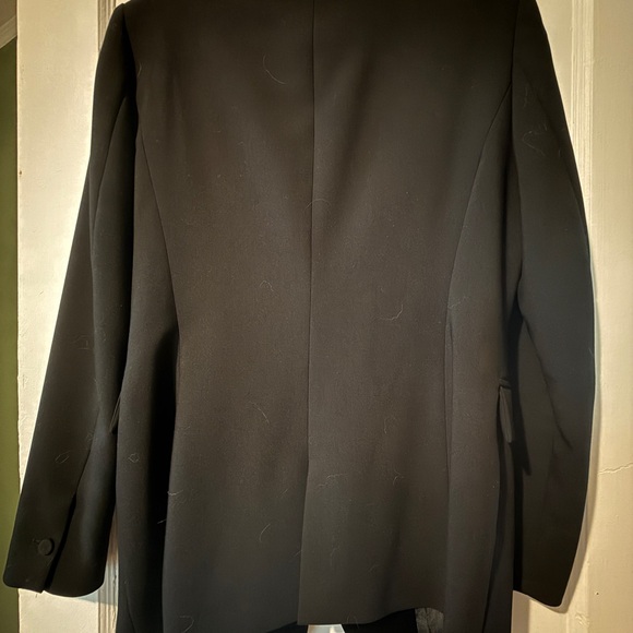 Zara Basic Black Blazer with Velvet Detail - Picture 3 of 3